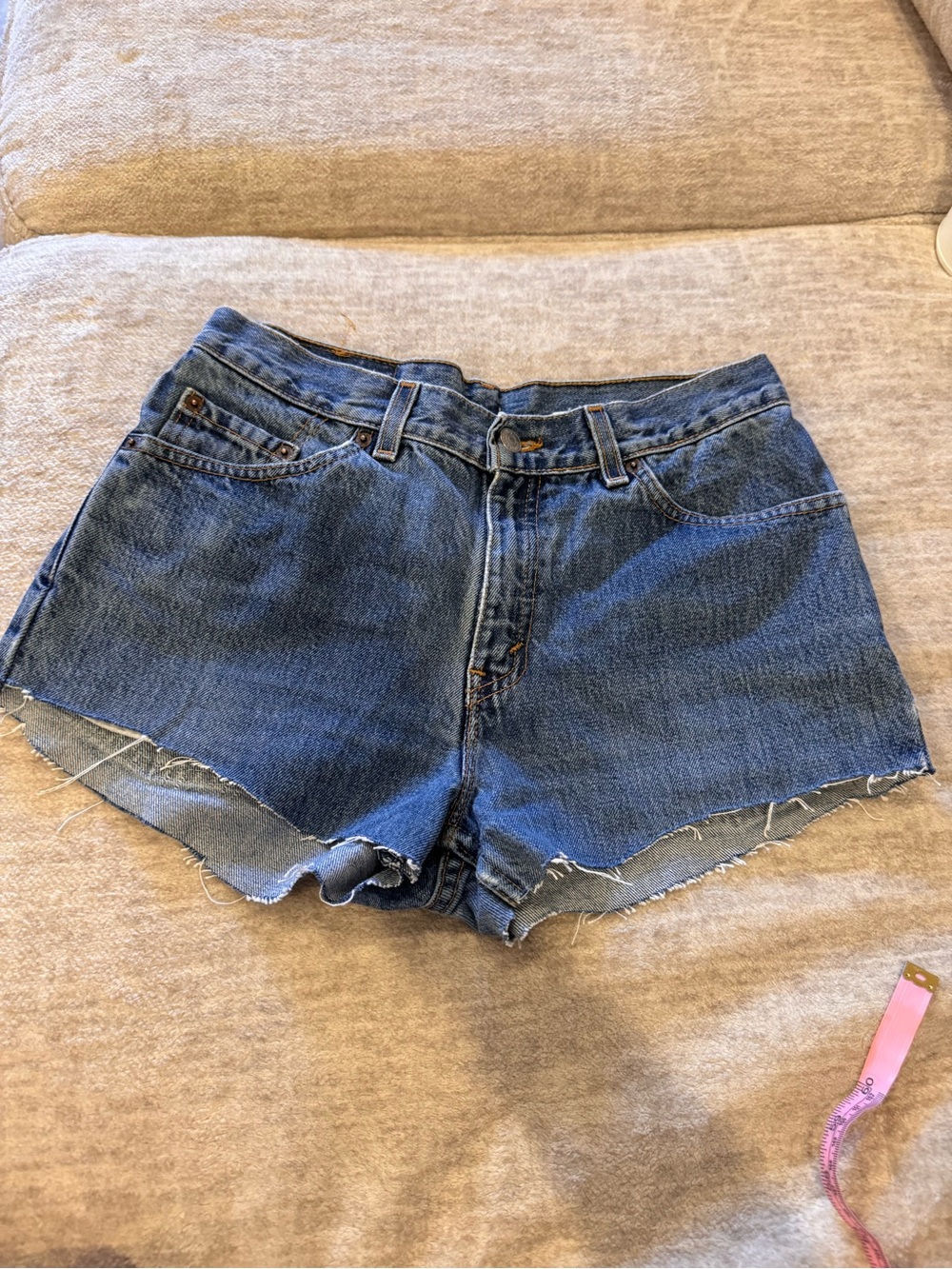 Levi's 517 Blue Denim Cutoff Jean Shorts size 9 but Check Measurements
